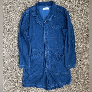 Women’s Lucky Brand Blue Denim Romper Size L
